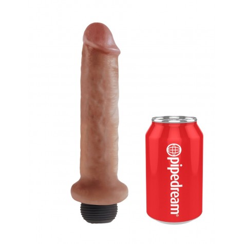 Кофейный фаллоимитатор с имитацией семяизвержения 7" Squirting Cock - 21,6 см.