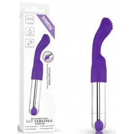 Фиолетовый перезаряжаемый вибратор Rechargeable IJOY Versatile Tickler - 14,5 см.